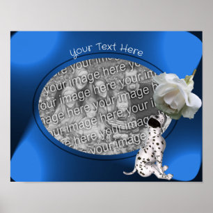 Affiche Rose de chiot dalmate Créez votre propre photo