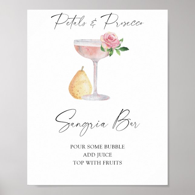 Affiche Rose de la douche de la mariée de perspective - ba (Devant)