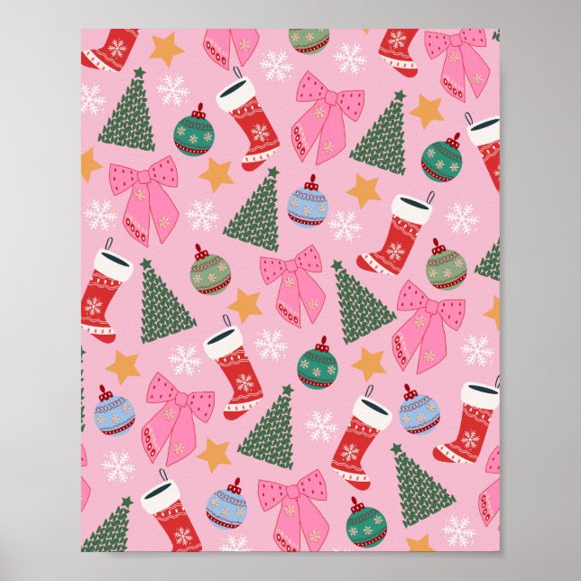 Affiche Rose de Noël mignon (Devant)