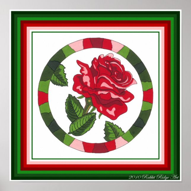 Affiche Rose de thé Imprimer (Devant)