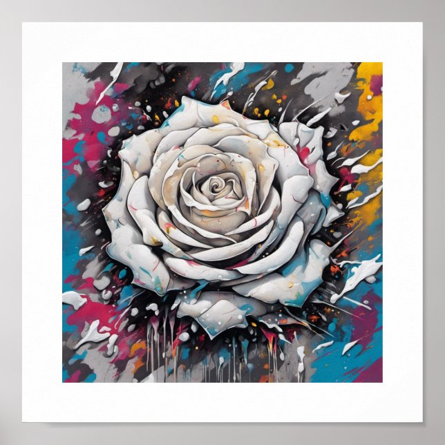 Affiche Rose du Chaos blanc (Devant)