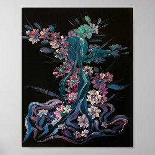 Affiche Rose en fleur - Om Peinture en toile