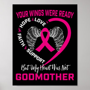 Affiche Rose En Mémoire De Ma Godmère Cancer Du Sein Consc