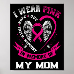 Affiche Rose En Mémoire De Ma Mère Sensibilisation Au Canc