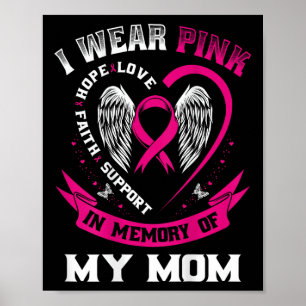 Affiche Rose En Mémoire De Ma Mère Sensibilisation Au Canc
