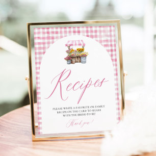 Affiche Rose En vichy Frais Du Marché Recettes Douche