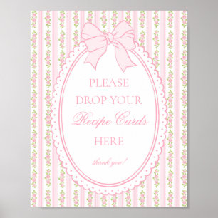 Affiche Rose et Blanc Vintage Fantaisie Floral Partagez un