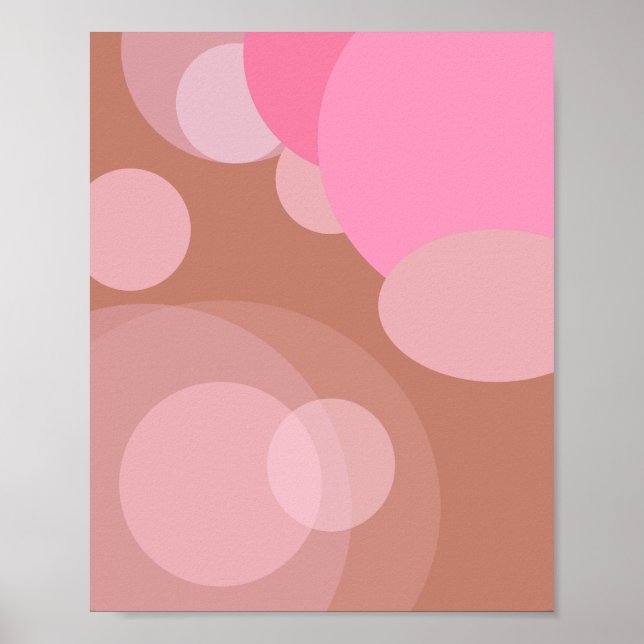 Affiche Rose Et Brown Abstrait (Devant)