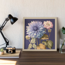 ROSE ET VIOLET VINTAGE FLORAL ÉLÉGANT