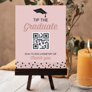 Affiche Rose Foil Script Confetti Astuce Le Signe Diplômé