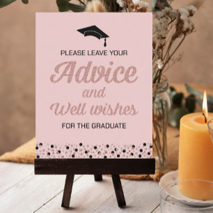 Affiche Rose Foil Script Conseils et voeux de bien Signal 