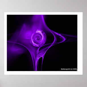 Affiche ROSE FRACTAL, violet