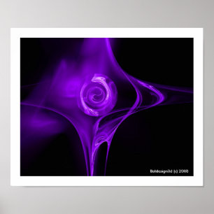 Affiche ROSE FRACTAL, violet
