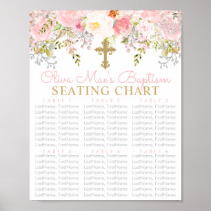 Affiche Rose Garden Girls Baptism Seating Chart