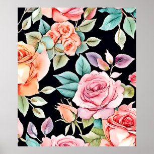 Affiche Rose Garden Motif Design
