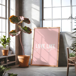 Affiche Rose gêné Amour comme Jésus Chrétien