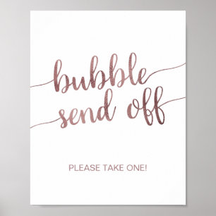 Affiche Rose Gold Bubble Envoyer
