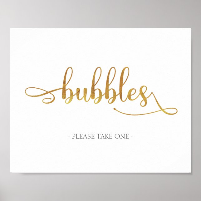 Affiche Rose Gold Bubble Envoyer l'affiche - Signal Mariag (Devant)