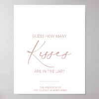Rose Gold Combien de baisers Fête des mariées jeu