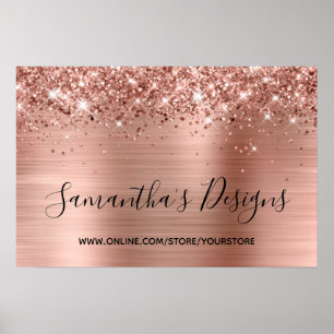 Affiche Rose Gold Glitter and Metallic Foil Online Store
