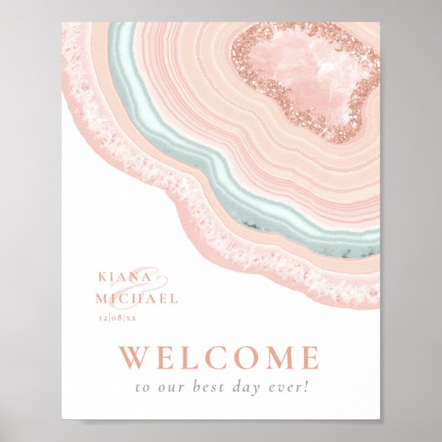 Affiche Rose Gold ID647 du  de bienvenue de la Parties sci (Devant)