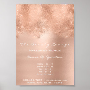 Affiche Rose Gold Sparkly Lux White Parties scintillant Sa