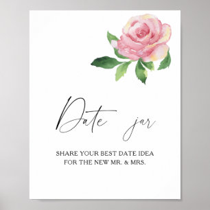 Affiche Rose - idées de soirée en amoureux. Jeu de jar de