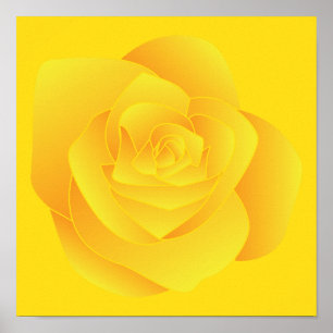 Affiche Rose jaune