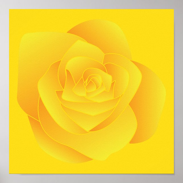 Affiche Rose jaune (Devant)
