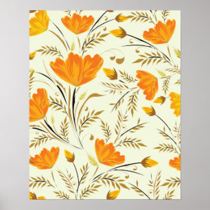 Affiche Rose jaune