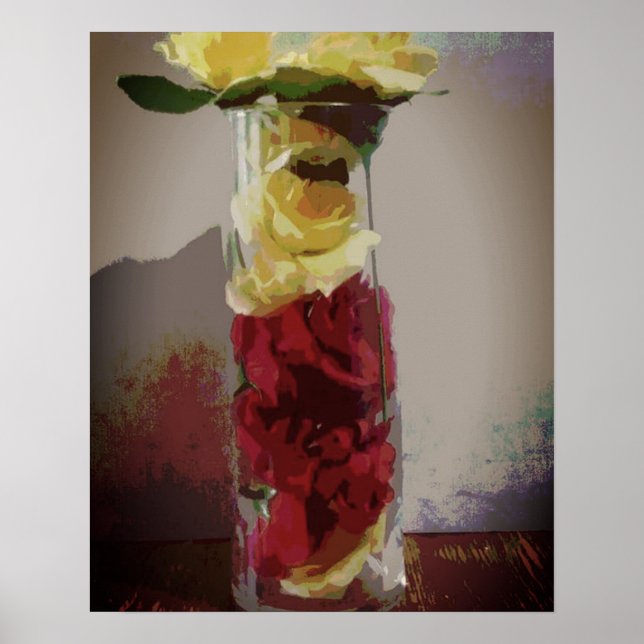 Affiche Rose jaune (Devant)