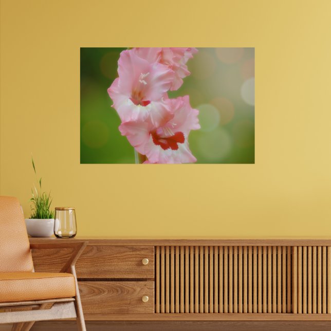 Affiche Rose Joyeux Soleil brillant Gladiolus Fleurs Arty (Salon 2)
