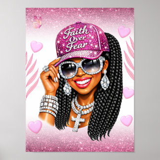 Affiche Rose La Foi Sur La Peur 