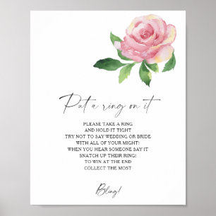 Affiche Rose - le jeu de l'engagement au printemps