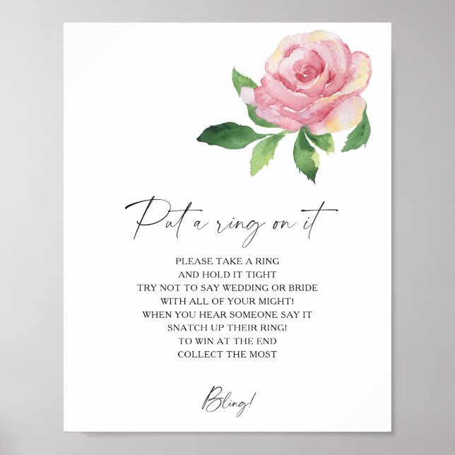 Affiche Rose - le jeu de l'engagement au printemps (Devant)