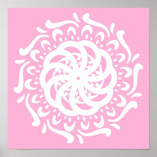 Affiche Rose Mandala (Devant)