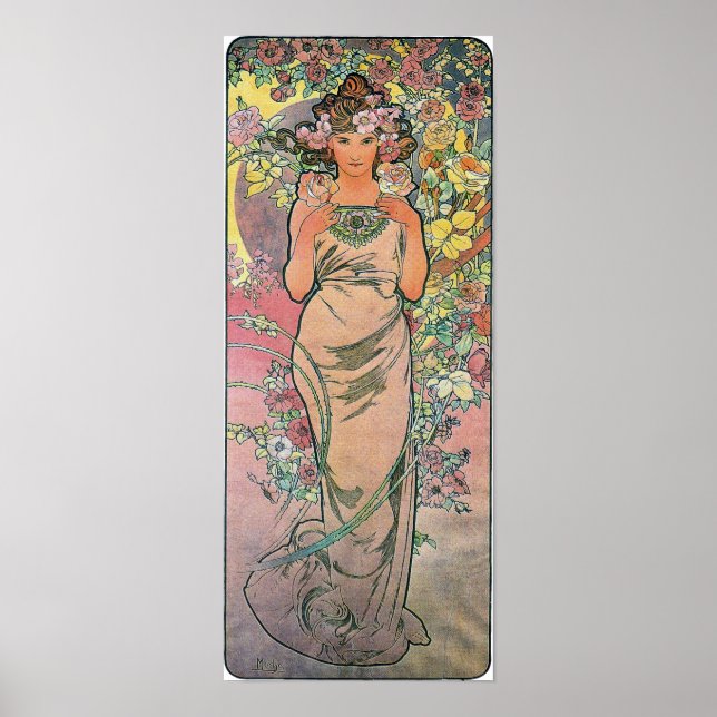 Affiche Rose mort par Alfons Mucha 1898 (Devant)