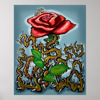 Affiche rose n Thorns