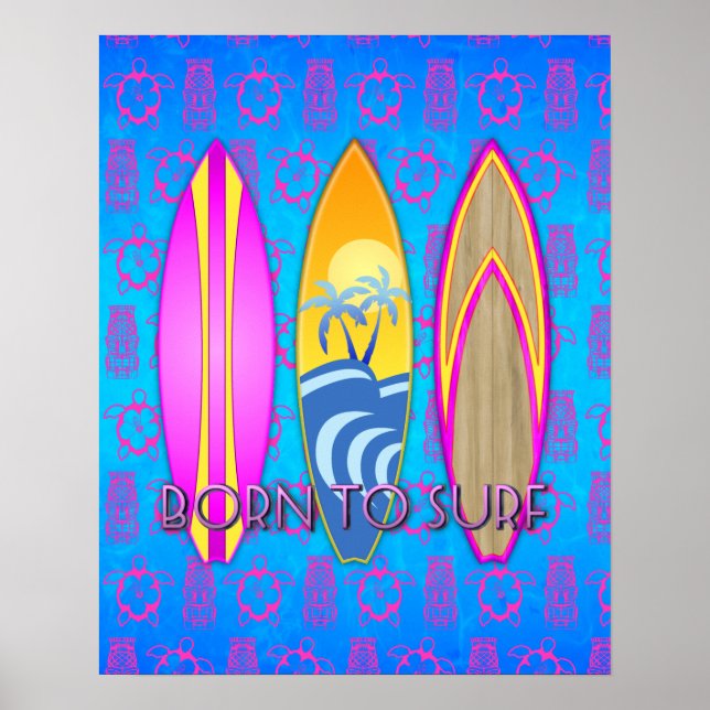 Affiche Rose né au Surf (Devant)
