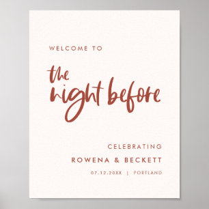 Affiche Rose neige moderne Bienvenue à la veille