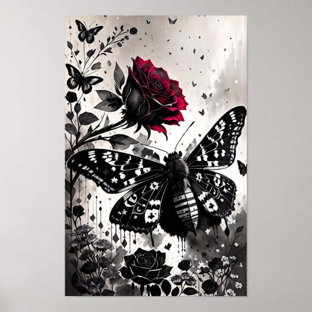 Affiche Rose noir (Devant)
