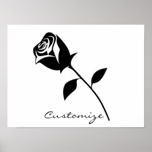 Affiche Rose noir Valentine Flower Thunder_Cove