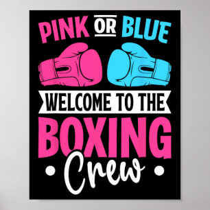 Affiche Rose Ou Bleu Bienvenue À L'Équipage De Boxe Nouvea