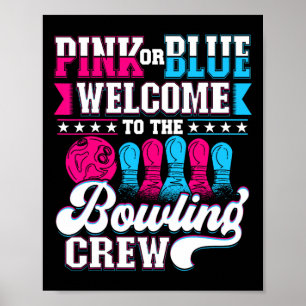 Affiche Rose Ou Bleu Bienvenue À L'Équipe De Bowling Genre