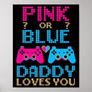 Affiche Rose ou Bleu Découverte du Sexe du Bébé Jeu Vidéo