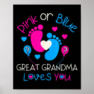 Affiche Rose Ou Bleu Grand Grand-Mère Vous Aime Chemise Ge