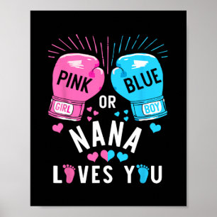 Affiche Rose Ou Bleu Nana Vous Aime Boxer Genre Révéler P