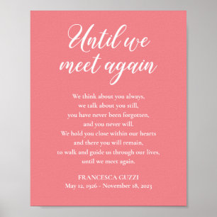 Affiche Rose Pâle Jusqu'à Ce Que Nous Nous Revoyions Poème