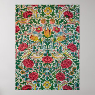 Affiche Rose par William Morris