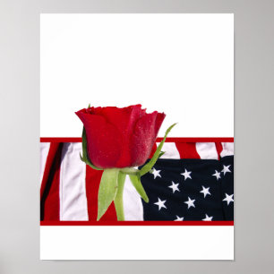 Affiche Rose patriotique